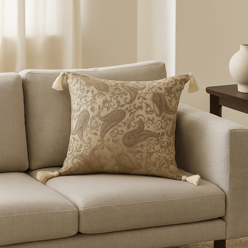 Cushion Cover Cerry Embroidery Work 16x16 | Set of 5