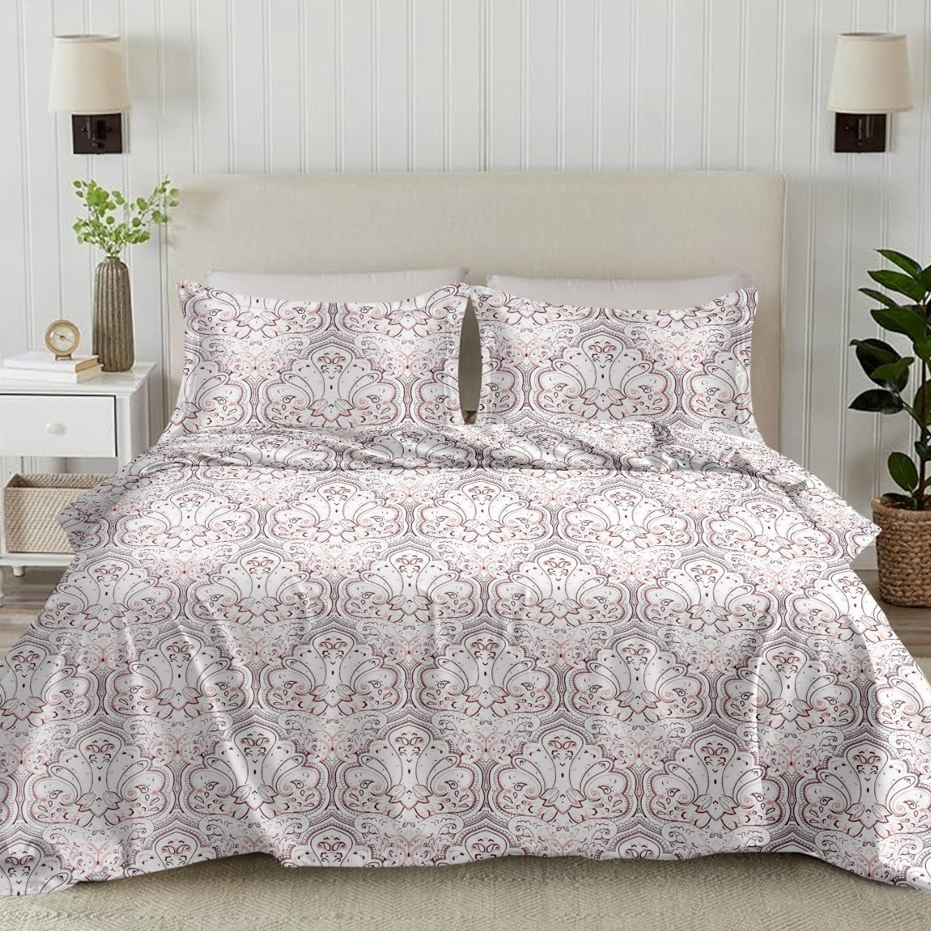 Nouveau King Size Bedsheet - 1048