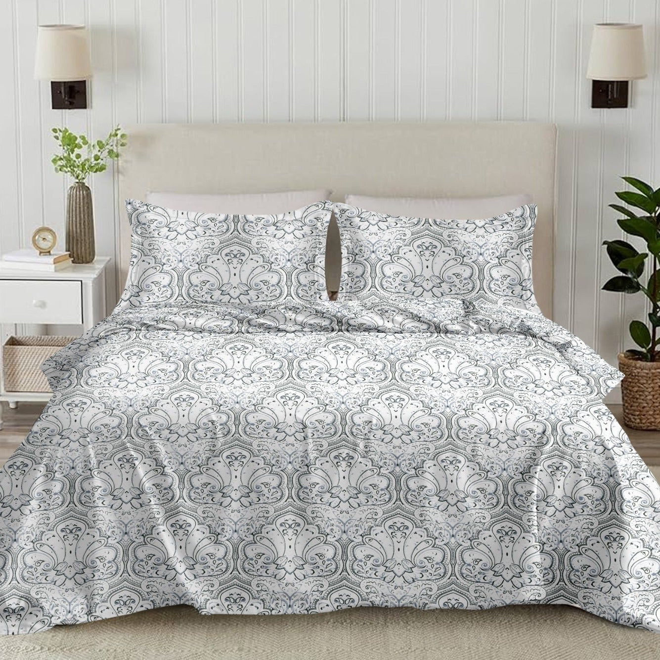 Nouveau King Size Bedsheet - 1048
