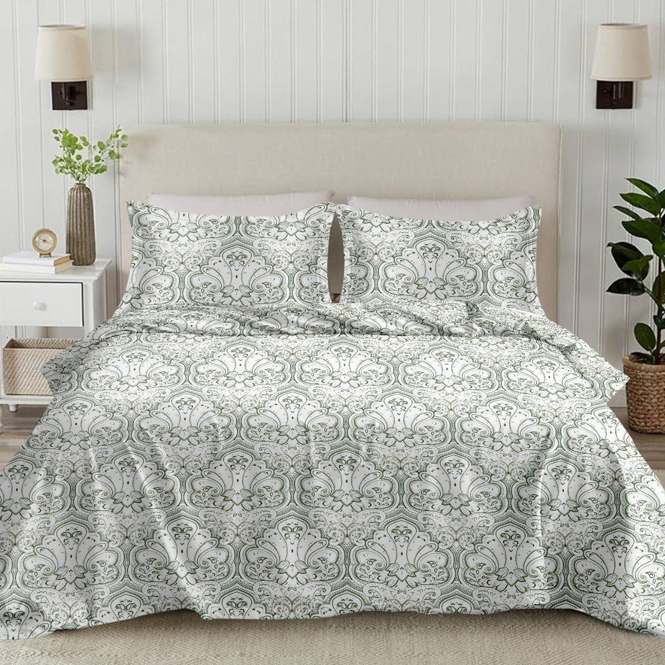 Nouveau King Size Bedsheet - 1048