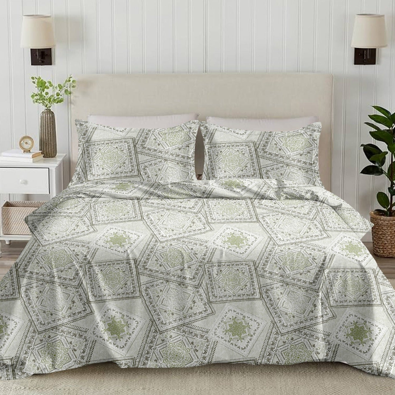 Nouveau King Size Bedsheet - 1049