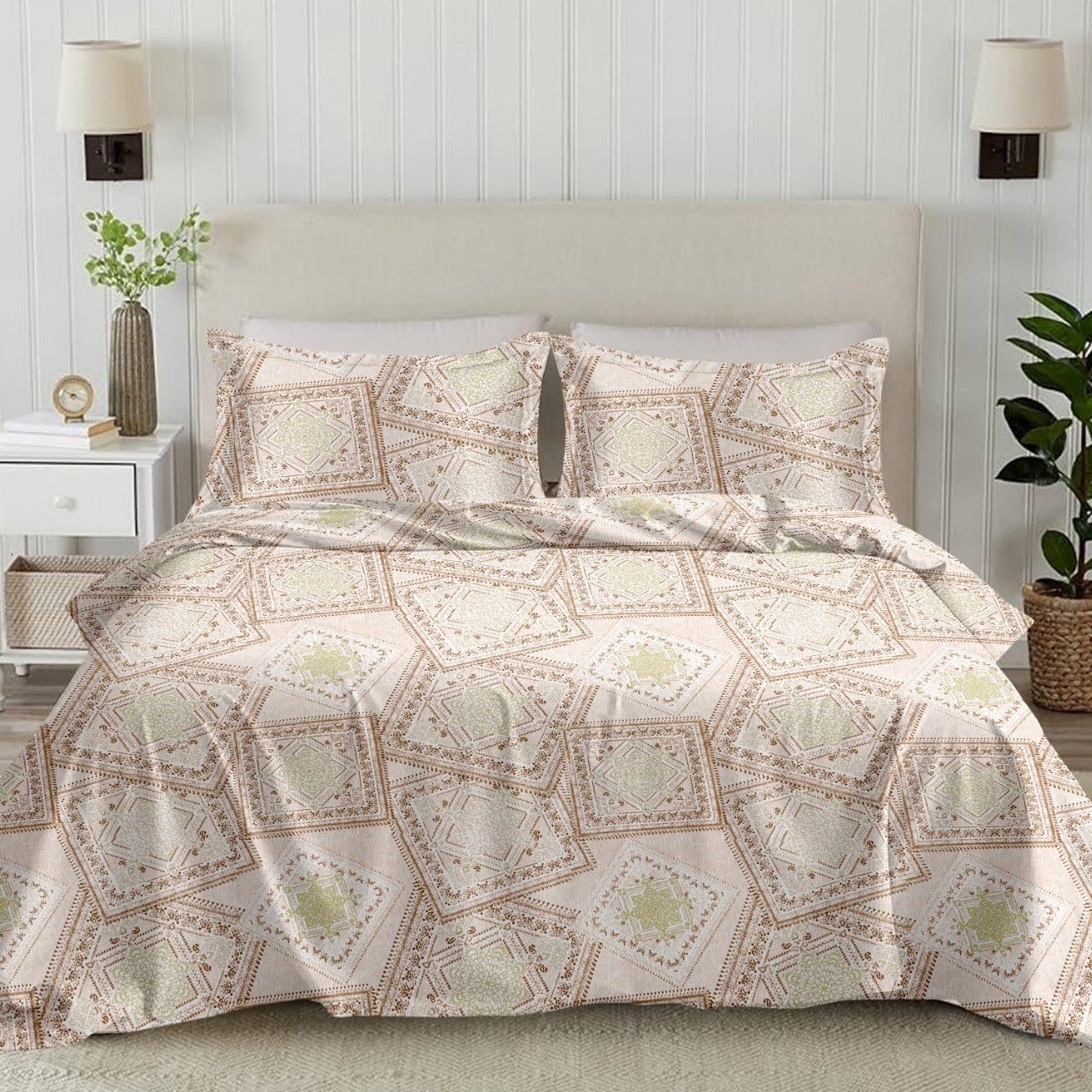 Nouveau King Size Bedsheet - 1049