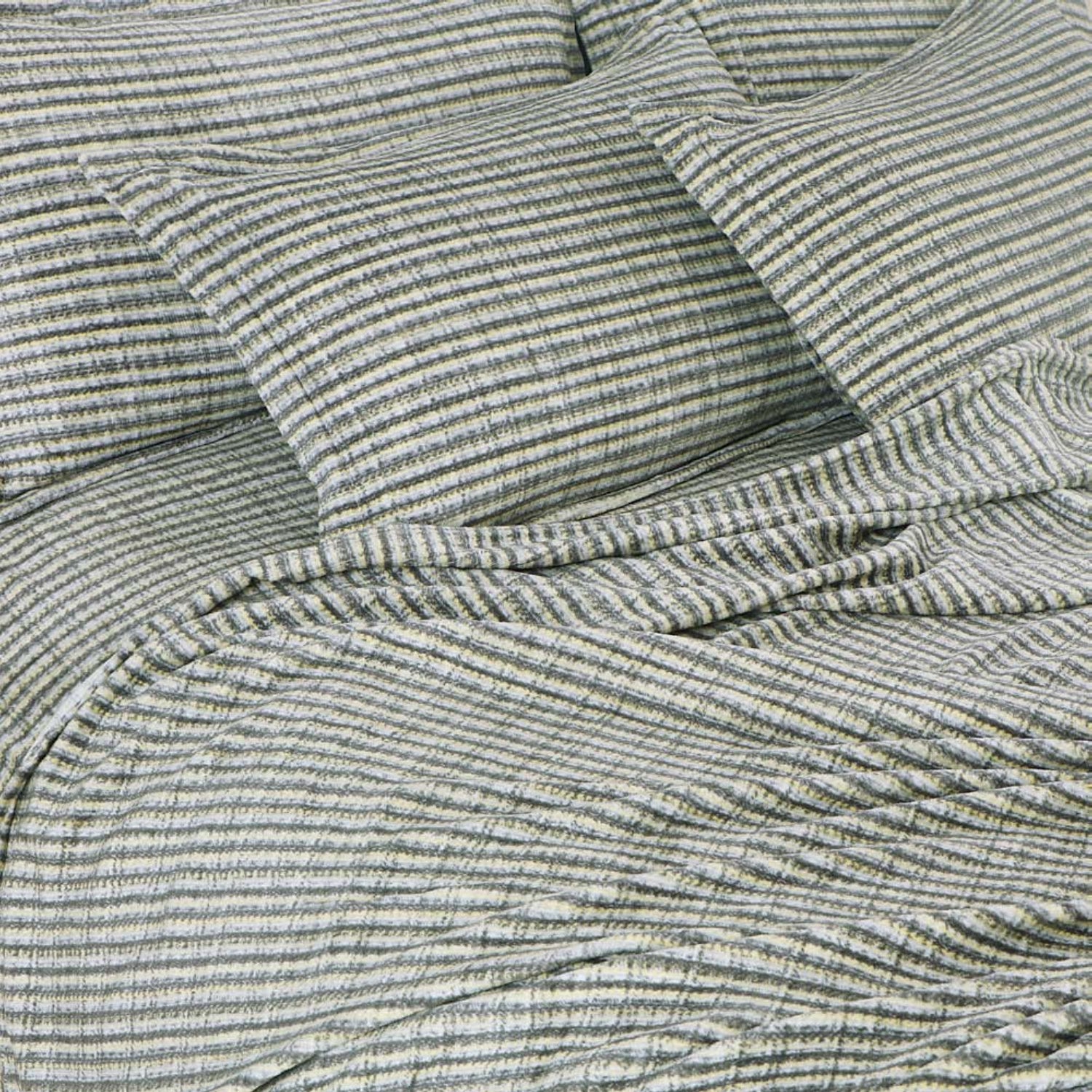 Sutton Warm Bedsheet Double bed with 2pc Pillow Cover | Gray Texture