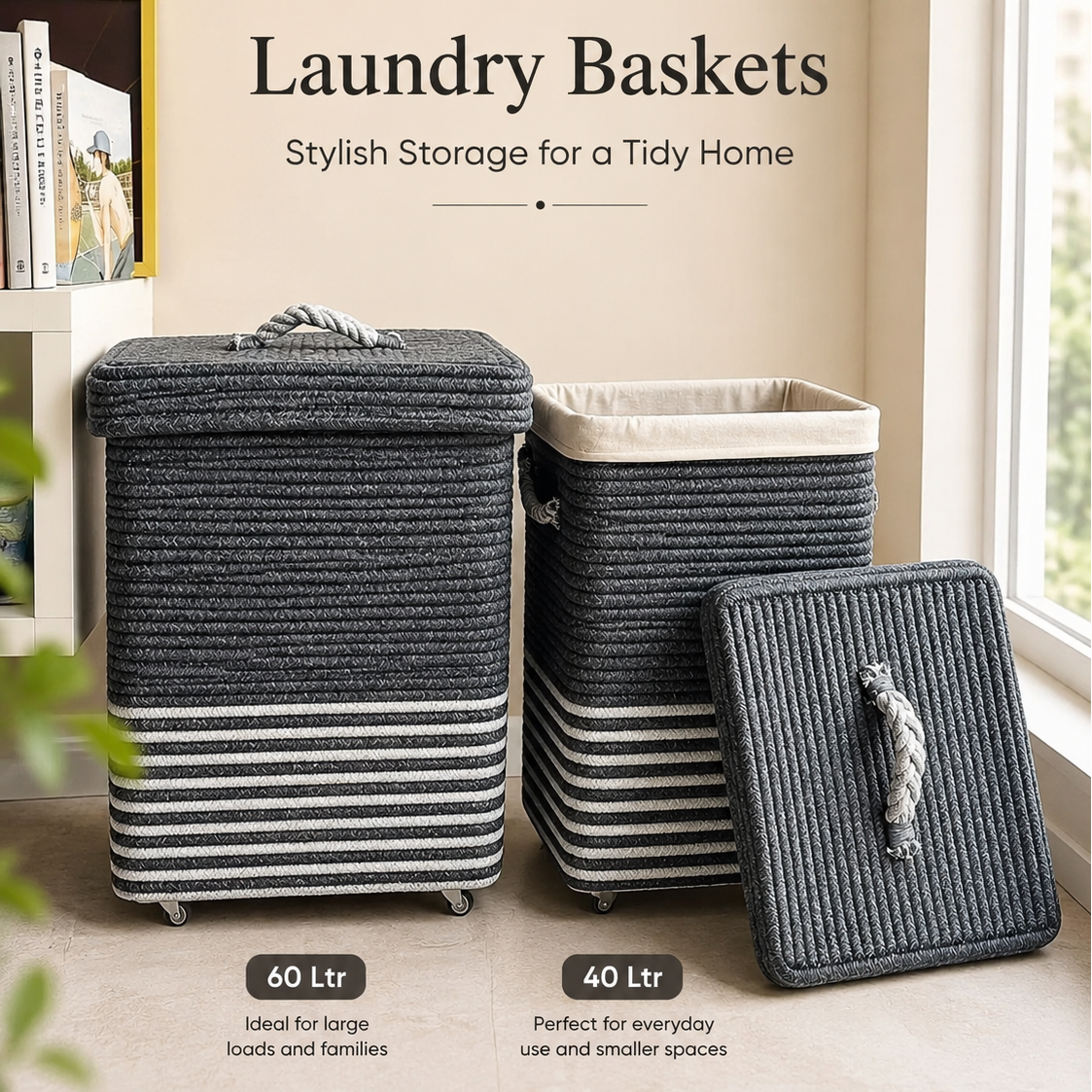 Wheel Laundry Basket Rectangle